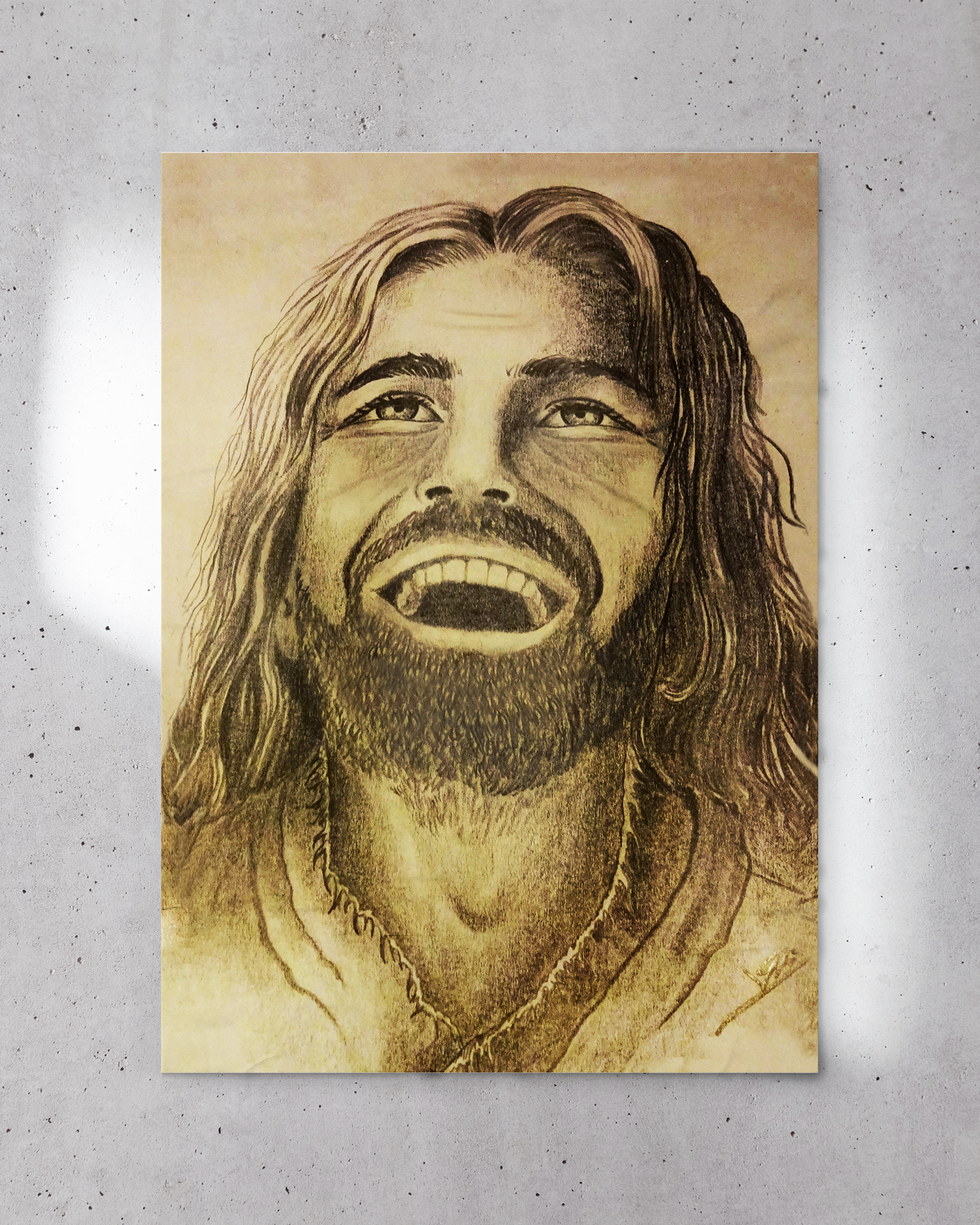 jesus laughing painting